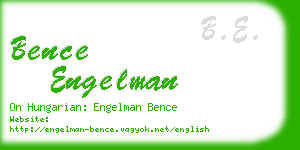 bence engelman business card